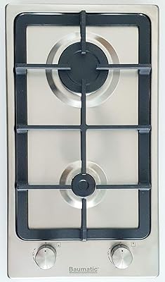 Cuisinière à gaz encastrable bomatic 30 cm avec deux brûleurs, en fonte