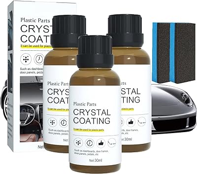 3pcs para plastico del caro cristal coating, crystal coating plastic parts, agent de remise à neuf de pièces en plastique de voiture longue durée. Diaytar : La révolution discount est en marche