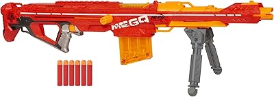 Pistolet nerf centurion mega avec double support pliable 6 pinces à fléchettes
