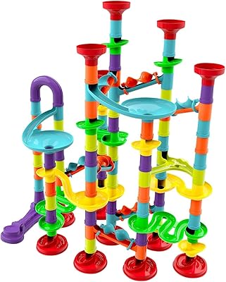 Arabest marble run set pour enfants 142 pièces jeu de course