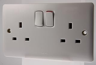 Prise legrand synergy, 2 interrupteurs, 13 a, 250 volts ~ 730076, blanc