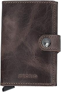 Mini porte-cartes rfid en cuir véritable pouvant contenir jusqu'à 12 cartes