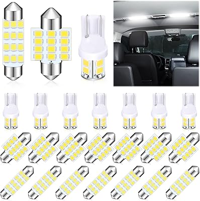 Kit d'ampoules led de voiture terifi, kit d'ampoules led t10 de 24 pièces