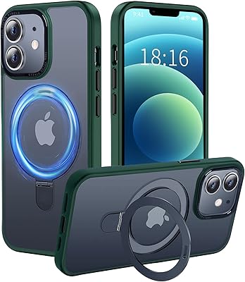 Aoshuang coque de protection pour iphone 12-12 pro avec magnétique invisible anti-choc