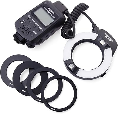 Yongnuo yn-14ex macro ring ttl flash light + adaptateur pour canon dslr 6d