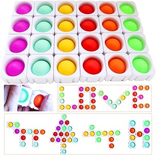 Jouet cube à bulles sensoriel acanmillar push pop fidget - 24 pièces