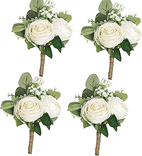 Bouquets de demoiselle d'honneur simononia - ensemble de 4 bouquets de fleurs artificielles