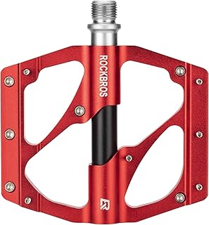 Pédale de vtt rockbros en aluminium 9-16 pouces pédale plate légère et antidérapante