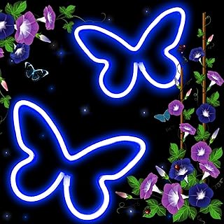Enseigne au néon papillon pour chambre à coucher, 1 paquet de lumière néon