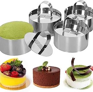Lot de 4 cercles à gâteau ronds en acier inoxydable anneaux et poussoirs. Simplifiez vos achats avec Diaytar, le e-commerce nouvelle génération