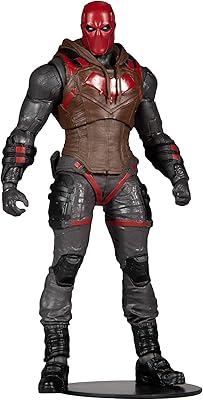 Figurine d'action dc comics multiverse red hood de 7 pouces avec accessoires, multicolore