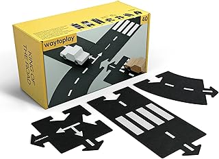 Ensemble de route de jouets flexibles whiteoplay king of the road (40 pièces).