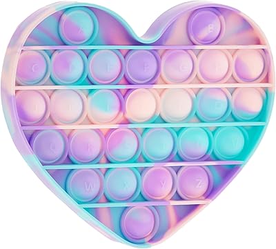 Jouet à bulles push-pop en forme de cœur fidget popper camouflage