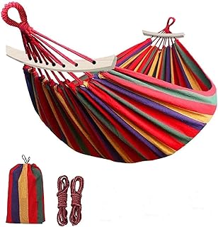 Hamac double, 2 pièces hamac en toile de coton 204 kg hamac