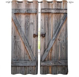 Rideaux occultants à isolation thermique style ferme occidentale vintage pour chambre