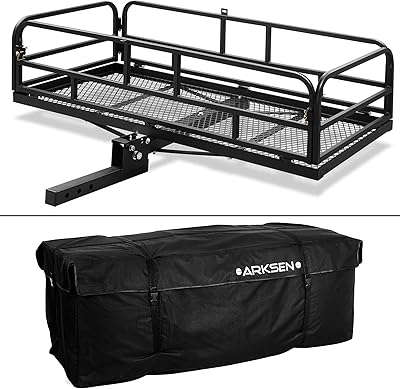 Panier à bagages arrière de voiture pliant robuste arksen de 60 po, porte-bagages