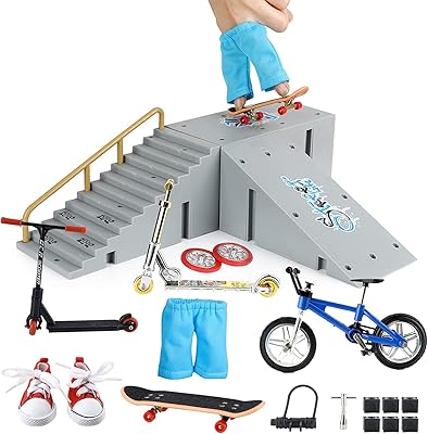 Ensemble de rampe de skateboard à doigts kit de mini d'accessoires d'assemblage la main
