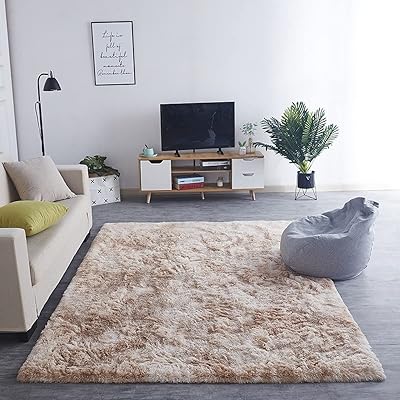 Tapis de sol en peluche tie-dye devilfish (80x160 cm, beige)