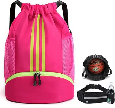 Sac à dos de fitness avec cordon de serrage, en nylon durable, pour chaussures de basket-ball, de football, sac de taille pour tasse d'eau. Diaytar : Parce que vous méritez le meilleur sans vous ruiner