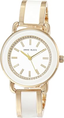 Montre pour femme brillante et cloutée d'anne klein, avec bracelet à anneau, modèle