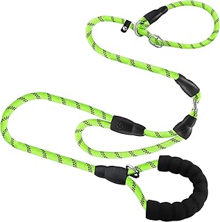 Laisse pour chien avec poignée antidérapante rembourrée douce laisse durable avec double