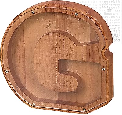 Weallbuy tirelire pour lettre g de 9 x 8 x 2,76 pouces, boîte