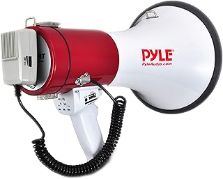 Haut-parleur portable compact ba bullhorn avec sirène intégrée 50 watts et contrôle du