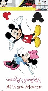 Sticker mural roommates disney mickey mouse autocollants décoratifs 3d pour chambre