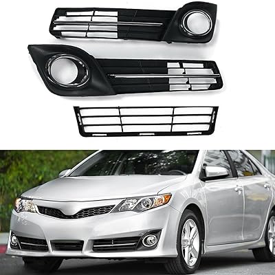 3 pièces de couvercles de phares antibrouillard avant intoco de remplacement pour camry