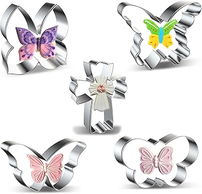 Ensemble d'emporte-pièces papillon 5 pièces emporte-pièce en forme de croix