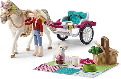 Jouet schleik horse club pour filles et garçons, chariot porteur avec cheval