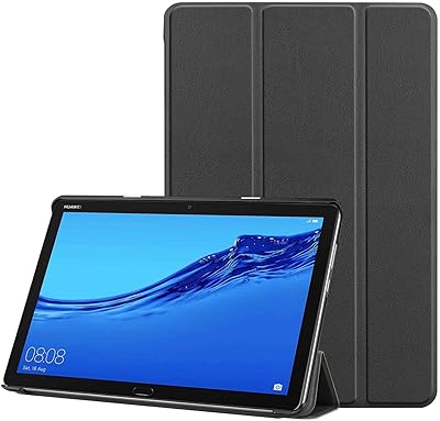 Étui en cuir à trois volets pour huawei mediapad m5 lite 10 pouces