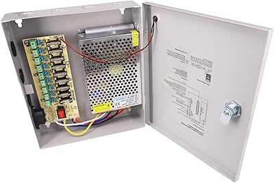 Sompom dc 12v type alimentation à découpage 10a courant 9ch boîtier d'alimentation