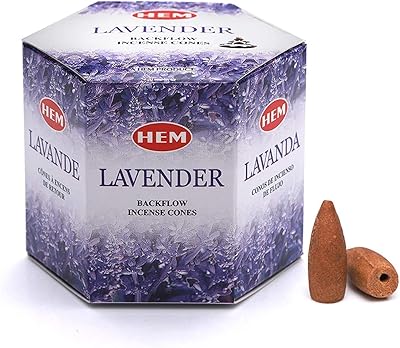Cônes d'encens marron à flux inversé parfumés la lavande | parfum longue durée