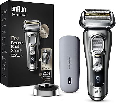 Rasoir électrique braun series 9 pour homme efficace et doux avec tondeuse