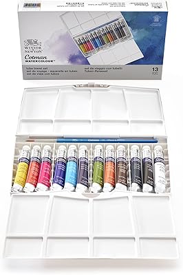 Ensemble d'aquarelle winsor & newton cotman de 12 tubes de 8 ml