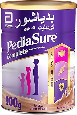 Lait complet pediasure pour nourrissons avec chocolat - paquet de 900 g, cabn000141