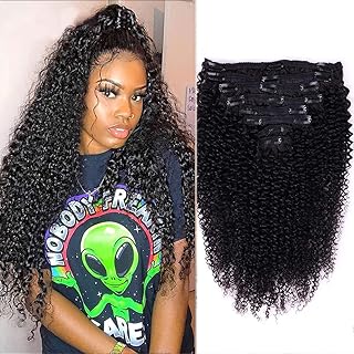 Extensions de cheveux humains bouclés à clips cecycocy pour femmes noires - 8
