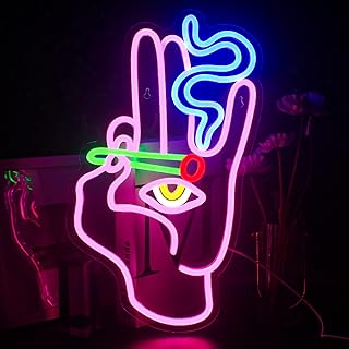 Enseigne au néon led loklight bleu et rouge, décoration murale pour chambre à