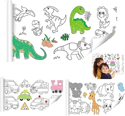 Ensemble d'affiches géantes à colorier mère anna pour enfants, rouleau de papier à