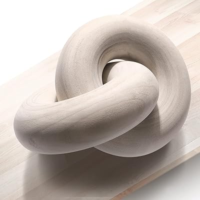 Décor de table basse ronde avec nœud en bois, décor d'étagère, décor