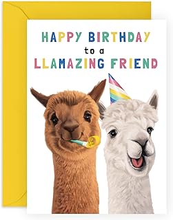 Carte d'anniversaire meilleur ami - carte meilleur ami - \"lllamazing friend\" - cartes