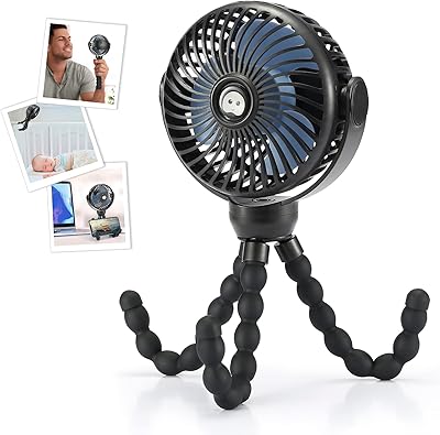 Ventilateur de poussette portable amélioré snowo mini ventilateur rechargeable à rotation de 360