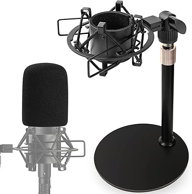 Support de microphone de bureau rejesh at2020, pied de microphone de table réglable