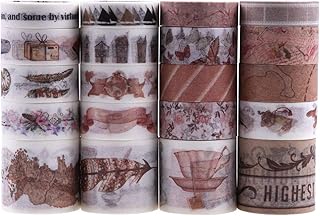 Ensemble de 20 rouleaux de ruban washi, ruban washi vintage avec 3 largeurs