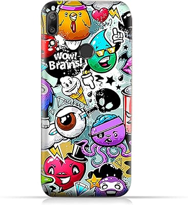 Coque amc design huawei y7 (2019) en silicone et tpu avec motif lignes