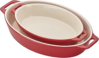 Ensemble de plaques de cuisson ovales en céramique staub, 2 pièces