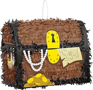 Unique party 68973 pinata coffre au trésor des pirates 3d, 1 pièce, multicolore