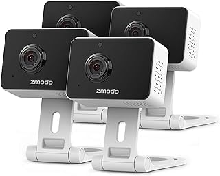 Caméra de sécurité domestique sans fil bidirectionnelle zmodo (paquet de 4) smart hd