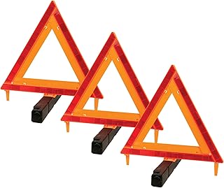 Triangle réfléchissant d'urgence en bordure de route en tulle performant w1498, paquet de 3 avec étui (approuvé dot), paquet de 3. Diaytar : Faites des achats intelligents en quelques clics